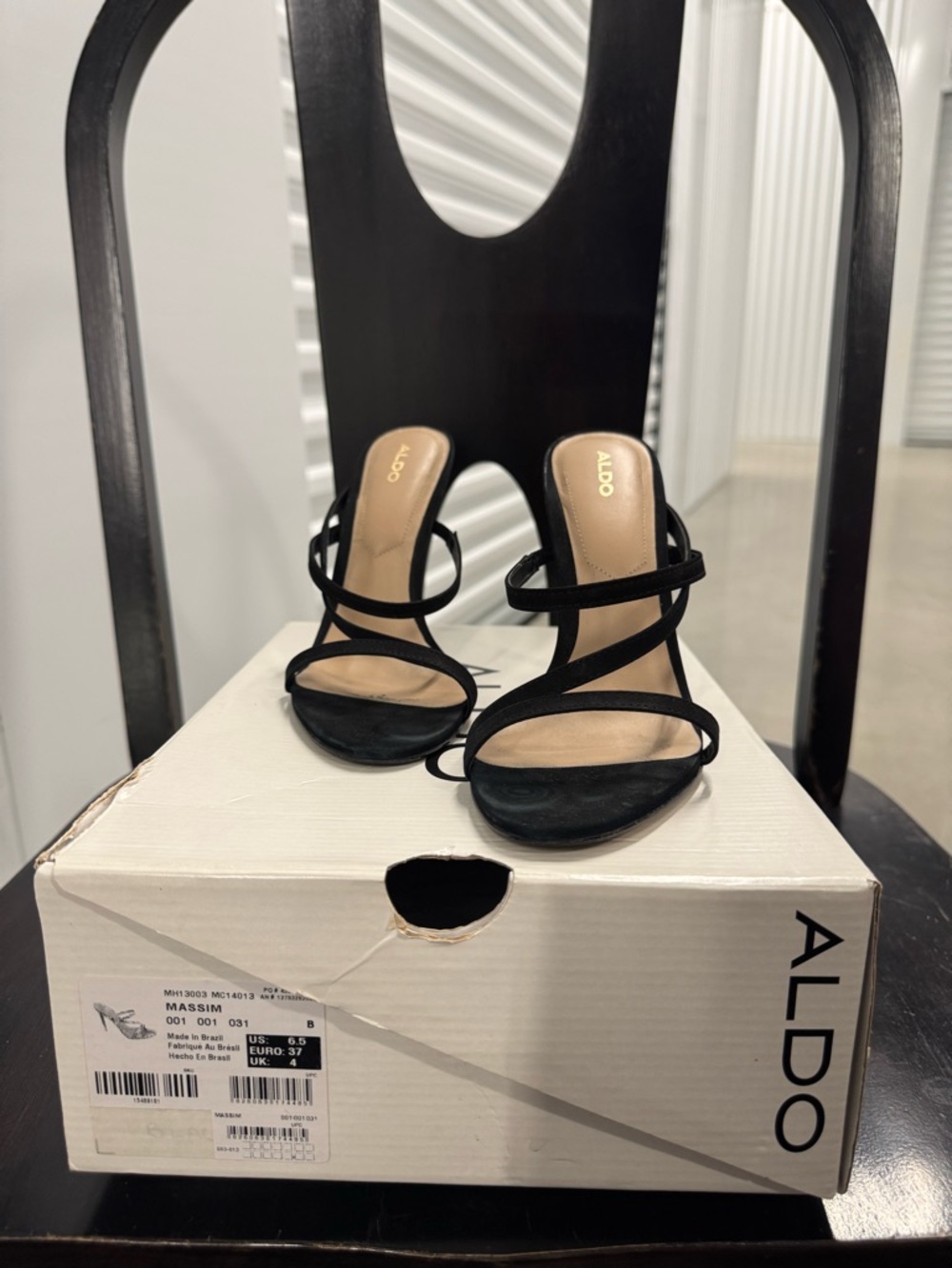 ALDO Black Strappy High Heel Sandals